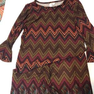 Chevron fall dress